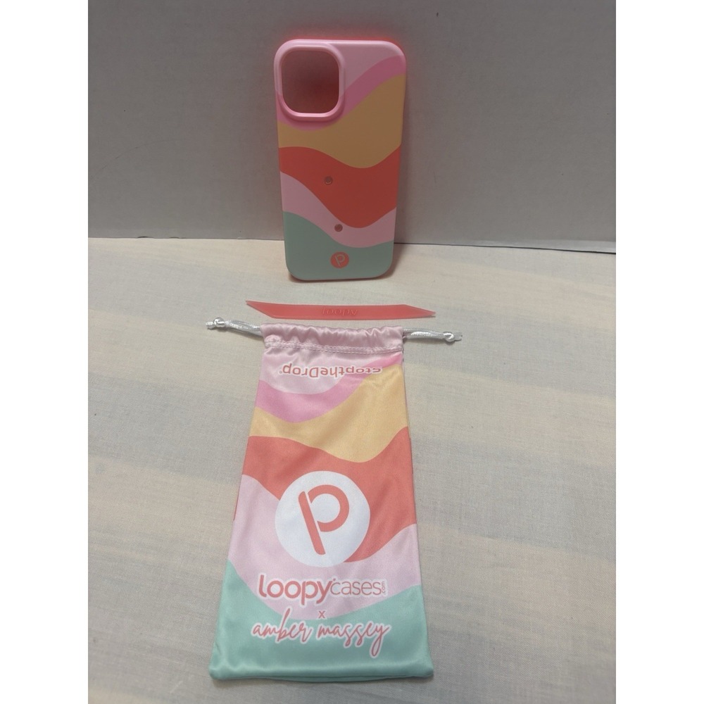 Loopy Phone Case For iPhone Righty (6.1" Screen - Regular) Multicolor W/ Bag